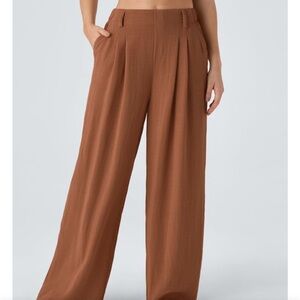 Halara Wide-Leg Linen Pants